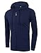 Hasuit Men's Slim Fit Long Sleeve lightweight Zip-up Hoodie With Pocket