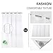 YQN No Hook Double-Deck Shower Curtain with Removed Fabric Inner Liner & Magnet 70.8 x 74 Inch Polyester Thickening Bath Curtain with Light-Filtering Mesh Screen ABS Flex-On Rings White…