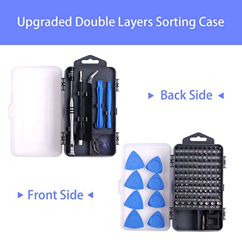 Professional Level Precision Screwdriver Tool Kit,139 in 1 with 98 Magnetic Bits and 41 Repair Tools Such as Flexible Shaft, Magnetic Pad, Suitable for PS4, iPhone, Laptop,MacBook and Computer Repair