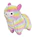 Transer Cute Llama Rainbow Alpaca Llama Rainbow Alpaca Stuffed Plush Doll Gifts (Colorful)