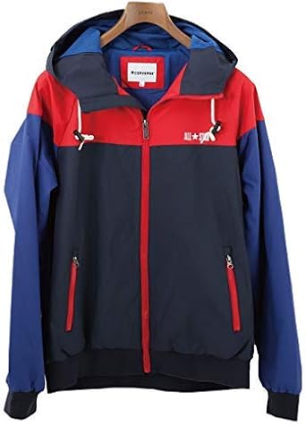 コンバース マウンテンパーカー メンズ マンパ 切り替え ブルー レッド 撥水加工 シャカシャカ ジャケット 無地 裏メッシュ ウィンドブレーカー トレーナー パーカー 通販 Amazon