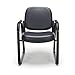 OFM Core Collection Vinyl Guest and Reception Chair with Arms and Extra Thick Cushion, in Navy
