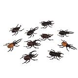 MonkeyJack 10pcs Vivid Plastic Animal Small Figure Toy Fake Insect Bug Beetles Model
