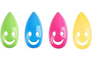 Toothbrush Holder Suction Cup Toothbrush Head Cover Smile Face Wall Mount Plastic Portable Colorful Bathroom Accessories 4Pcs