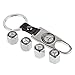 eXeAuto a-54 Silver Tire Valve Stem Air Caps Cover and Keychain Combo Set for Mercedes Benz