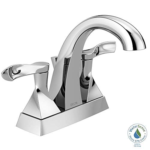 Delta Tolva 4 in. Centerset 2-Handle Bathroom Faucet in Chrome