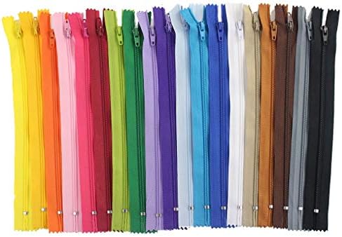 120 Pieces Nylon Coil Zippers, Bantoye 9 Inches #3 Colorful Sewing Zippers Supplies for Tailor Sewing Crafts, 20 Assorted Colors