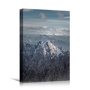signwin Canvas Wall Art Snowy Tops Cool Dramatic...