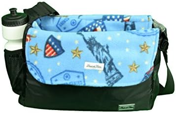 Louie de Coton Made in USA Small Dog Soft Sling Carrier Bag with Removable Fleece Blanket/Liner (Patriot)