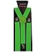 Clown Suspenders - Green Suspenders - Elastic Suspenders - Costume Suspenders - Clown Costume Accessories by CoverYourHair