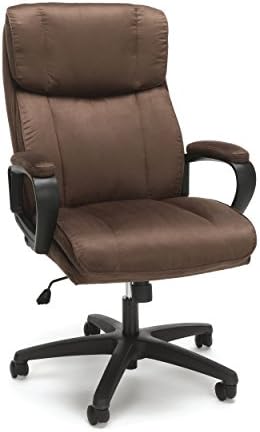 Ofm Essentials Collection Plush High-Back Microfiber Office Chair In Brown