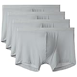 David Archy Men's 4 Pack Micro Modal Underwear Ultra Soft Trunks (S, Gray)