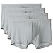David Archy Men's 4 Pack Micro Modal Low Rise Trunks (S, Gray)