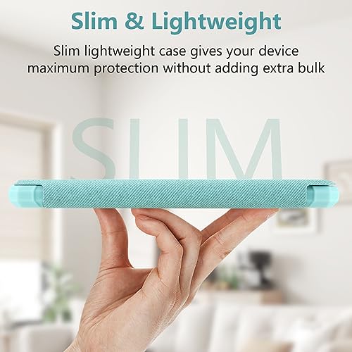 ZXA FOR KINDLE PAPERWHITE 11 GENERATION CASE WITH AUTO SLEEP WAKE & NEW PU LEATHER, COMPATIBLE WITH KINDLE PAPERWHITE 11TH GENERATION 6.8″ AND SIGNATURE EDITION 2021 RELEASED, DEEP BLUE