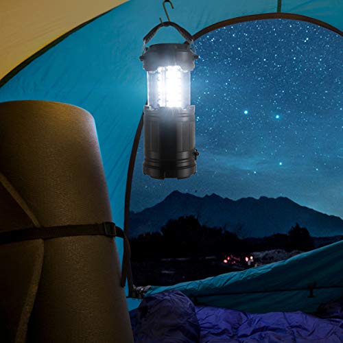 Camping Lantern, 2 Pack Portable LED Flashlights for Camping, Hiking, Reading, Hurricane, Power Outage (2PACK)
