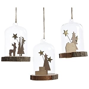 Decoris DEO4063233 Kersthanger, hout, meerkleurig, 7 x 10