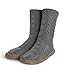 Pembrook Ladies Tall Cable Knit Slipper Socks – Memory Foam + Non-Skid Sole - Sizes S, M, L – Faux Suede Sole - Great Plush Slip On House Slippers For Adults, Women, Girls