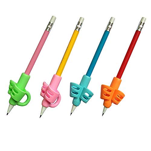 Pencil Grips - Children Pen Writing Aid Grip Set Posture Correction Tool for Kids Preschoolers Children,Hollow Ventilation (Pencil Grips 9P)