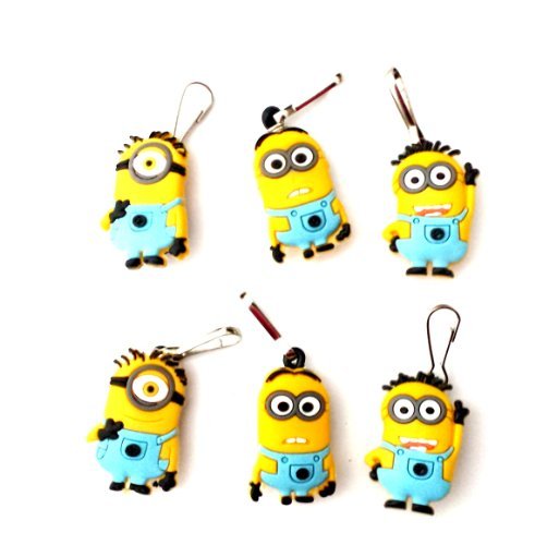 AVIRGO 6 pcs Zipper Pull Charms for Jacket Backpack Bag Pendant Set # 31