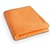 Deconovo Thermal Soft Brush Microfiber Fleece Blanket Super Warm Cozy All Season Lightweight Solid Throw Blankets for Bed or Couch 50 x 60 Inch Orange 1 Piece