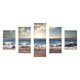 Weite DIY Full Drill 5D Diamond Painting Kits, Adults Kids 5 Sets of Scenery Splicing Paintings, Colorful Embroidery Combination Paint Cross Stitch Craft for Home Wall Decor,16x32 Inches (H)