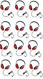 Califone 2800-RD Listening First Headphones in Red (Set of 12)