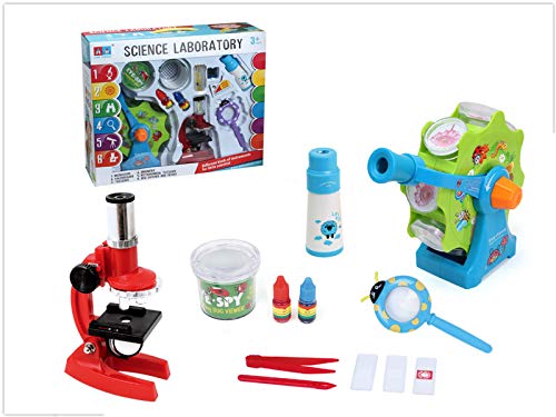 MeeYum Kids First Science Laboratory Experiment Kit Includes Telescope Microscope Plus More - Thumbnail 2