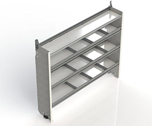 Ranger Design #F70-X Square back cargo van shelving system with 1 open &amp; 3 divided shelves, 14"D x 70"W x 58"H