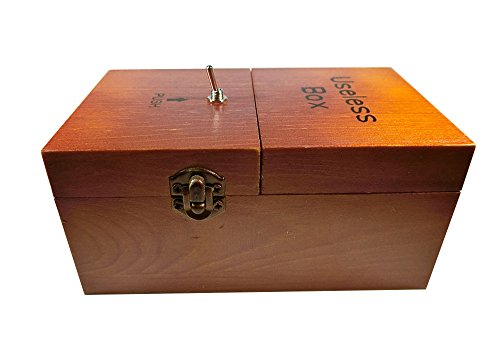 Useless Box Turns Itself Off In Box Alone Machine Fully Assembled in Box (brown)