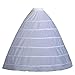Fair Lady Women's 6 Hoops Wedding Petticoat Underskirt White Floor Length Ball Gown