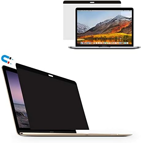 ACCGONON Laptop Automatic Adsorption Removable Privacy Screen Filter,Compatible 12-inch MacBook(Model:A1534),Anti-Glare,Anti-Spy,Anti-Blue Light and UV Protection,Easy On/Off
