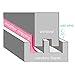 MAGZO Weather Stripping, 16 Feet Length x 1 Inch Width x 1 Inch Thick, White Silicone, Frameless Door Bottom Seal, Window Seal, Soundproof, Weatherproofing and Soundproofing Doors and Windows