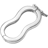 1pc Adabele Authentic Sterling Silver Twister Hinged Necklace Shortener Enhancer Clasp for 9mm - 10mm Pearl Gemstone Bead DIY Jewelry Making SS381-1