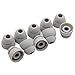 10pcs Double Flange Earbuds for Powerbeats 2 Wireless Headphones Replacement Silicone Eartips Gray