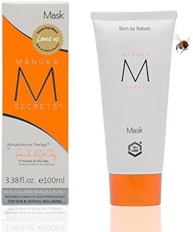 Manuka Secrets Facial Mask Cream For Dry or Oily Skin with New Zealand Manuka Honey 3.38oz, Natural Ingredients Skin Care Cleanser For Clear, Smooth Results