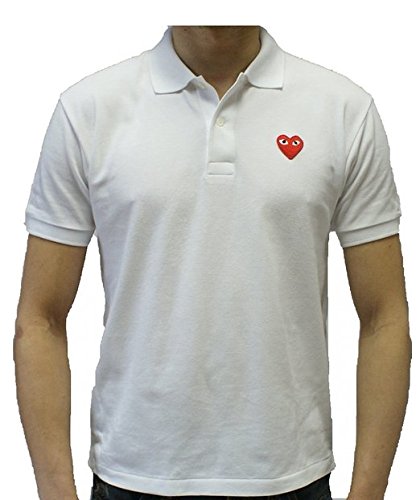 comme des garcons white polo