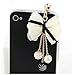 Brandbuy Earphone Jack Plated Gold Beige Bow Colored Small Beads / Cell Charms / Dust Plug / Ear Jack For Iphone 4 4S / iPad / iPod Touch / Other 3.5mm Ear Jack
