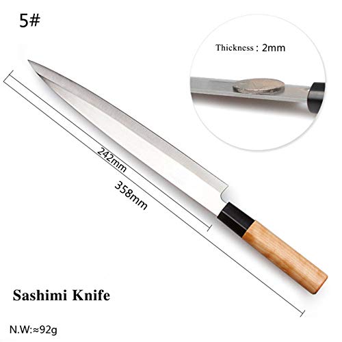 Waterboss Sushi & Sashimi Chef’s Knives,Set of 5 Japanese Sushi Chef