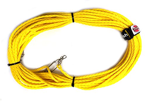 Spearfishing World 1/4" Diamond Braid Polypropylene Float Line for Spearfishing and Water Sports (Yellow, 60ft)