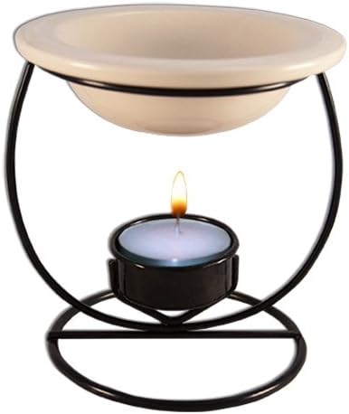 ZENKUKI (Zen Air) LAMP Contemporary Art Essential Oil Fragrance Warmer Ceramic and Metal Tea Light Candle Holder