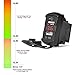 Rydonair Universal Rocker Style Dual USB Charger Socket Power Outlet 2.1A&2.1A with Red LED Digital Voltmeter for Rocker Switch Panel on car marine ATV UTV Golf carts tractor (Red Voltmeter)