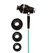 Symphonized NRG Premium Genuine Wood In-ear Noise-isolating Earbuds Headphones, Earphones with Microphone and Nylon Cable (Turquoise Blue).