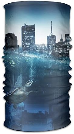 Magic Headwear Turtles Swiming In City Ocean Outdoor Scarf Headbands Bandana Mask Neck Gaiter Head Wrap Mask Sweatband