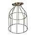 Rustic State Minimalist Metal Wire Curved Cages by Artifact Design for DIY Lighting Fixtures and Wall Pendant Lamps Set of 2 Oil Rubbed Finish