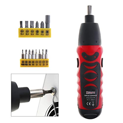 GuDoQi Mini Cordless Electric Power Screwdriver Battery Powered Household Multi-Functional Screwdriver with 14 Screwdriver Bits - Thumbnail 6