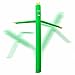 Cloud 9 Inflatable Wacky Waving Tube Man, Green 20 ft Dancing Air Puppet with Flailing Arms