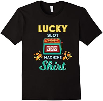 Mens Lucky Slot Machine 777 Casino Vegas Slots T-Shirt Large Black