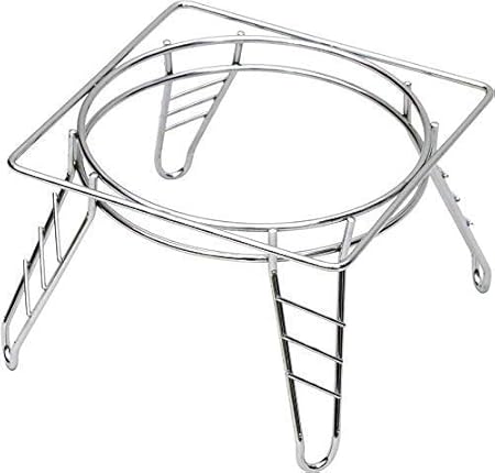 G-KARUNA Stainless Steel Matka Stand/Plant Pot Stand/Planter Stand/Water Matka Stand - Chrome Plated
