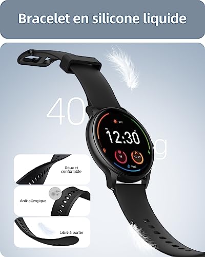 Parsonver Men's Women's Smart Watch with Bluetooth Calls, Sports Watch with 100+ Sports, IP68 Waterproof, Sleep Monitor, Heart Rate Monitor, Pedometer, Smartwatch for Android iOS, SPROD1, Black