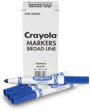 Crayola Blue Markers Broad Line Markers 12 Count